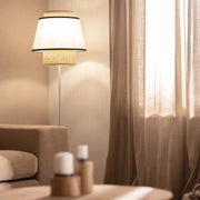 Lampadaire Salon mit Cannage Design für stilvolle Beleuchtung Rattan Deko