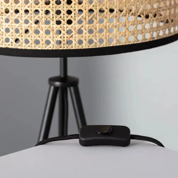 Lampadaire Trépied Cannage für stilvolle Beleuchtung Rattan Deko