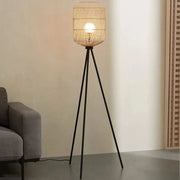 Lampadaire Trépied en Rotin für modernes Wohndesign Rattan Deko