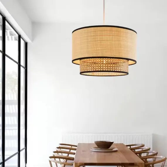 Elegante Rattan-Hängelampe - Rattan Deko