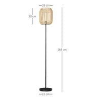 Rattan Stehlampe für stilvolles Wohnen im Wohnzimmer - Rattan Deko