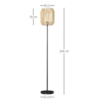 Rattan Stehlampe für stilvolles Wohnen im Wohnzimmer - Rattan Deko