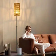 Vintage Lampadaire aus Rattan für stilvolle Beleuchtung Rattan Deko