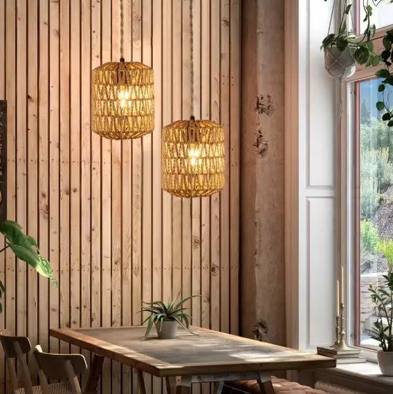 Klassische Rattan-Lampe für stilvolle Beleuchtung Rattan Deko