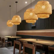 Ästhetische Rattan-Hängeleuchte Rattan Deko