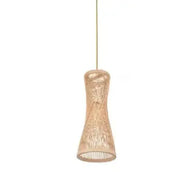 Schlanke Rattan-Pendelleuchte - Rattan Deko
