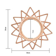 Rotin Spiegel Sternform für natürliche Wohnakzente - Rattan Deko