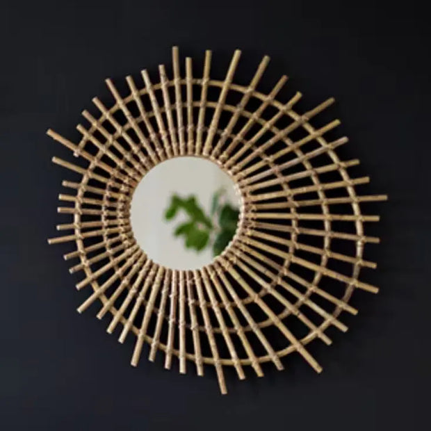 Spiegel Spirale für kreative Wandgestaltung - Rattan Deko
