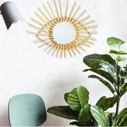 Vintage Rattan Spiegel im Boho-Stil für harmonische Räume - Rattan Deko