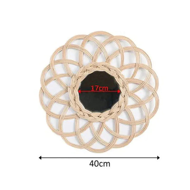 Rotin Spiegel Rosace für zeitlose Eleganz - Rattan Deko