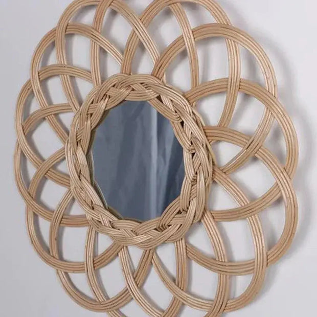 Rotin Spiegel Rosace für zeitlose Eleganz - Rattan Deko