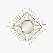 Rotin Sonnen-Spiegel im Vintage-Stil - Rattan Deko