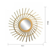 Rattan Spiegel spiralförmig für natürliche Wohnakzente Rattan Deko