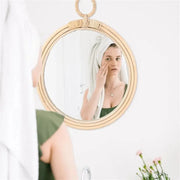 Runder Rotin Spiegel für das Badezimmer AIGUE-MARINE - Rattan Deko