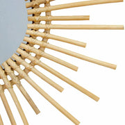 Runder Sonnen-Spiegel aus Rattan für stilvolle Akzente Rattan Deko