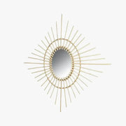 Diamantdesign Wandspiegel aus Rotin 60 cm Rattan Deko
