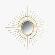 Diamantdesign Wandspiegel aus Rotin 60 cm Rattan Deko