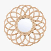 Rotin Spiegel Rosace für zeitlose Eleganz - Rattan Deko
