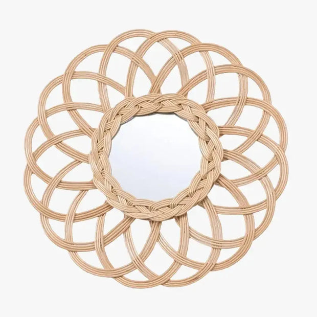Rotin Spiegel Rosace für zeitlose Eleganz - Rattan Deko