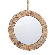 Retro Rattan Spiegel für stilvolle Wohnräume - Rattan Deko