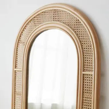 Vintage Rattanspiegel für stilvolle Wohnräume - Rattan Deko