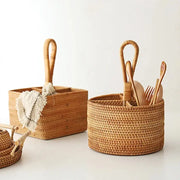 Rattan Küchenutensilienkorb - Rattan Deko