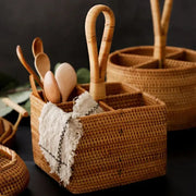 Rattan Küchenutensilienkorb - Rattan Deko