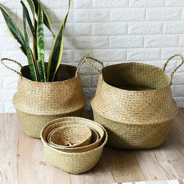 Weidenkorb Übertopf Rattan Deko