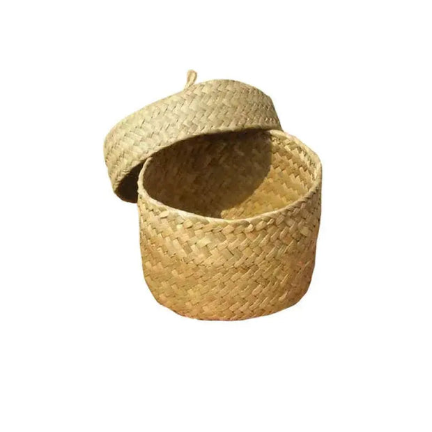 Rattankorb mit Deckel Rattan Deko
