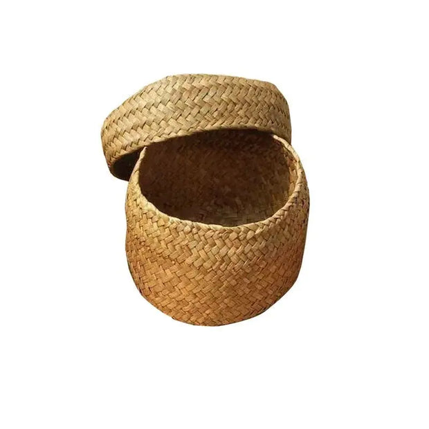 Rattankorb mit Deckel Rattan Deko