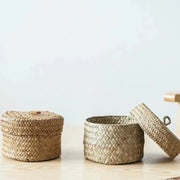 Rattankorb mit Deckel Rattan Deko