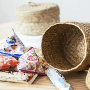 Rattankorb mit Deckel - Rattan Deko