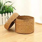 Rattankorb mit Deckel Rattan Deko