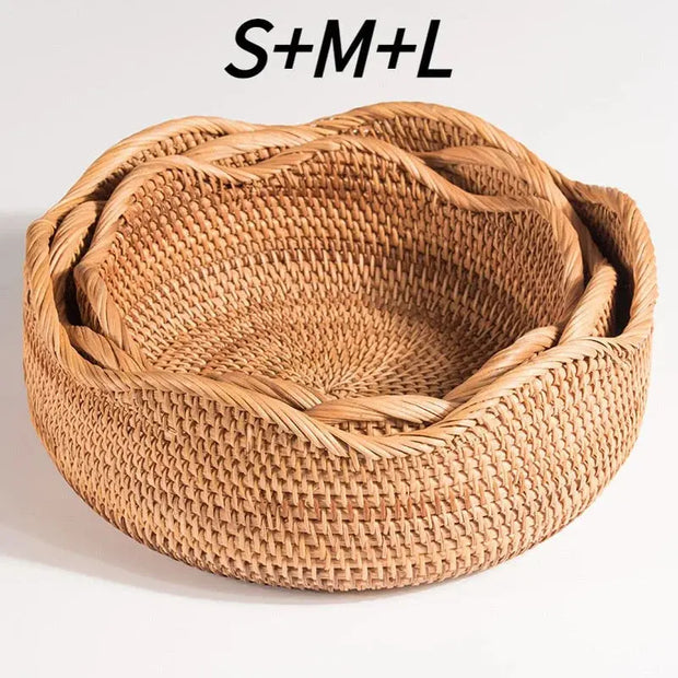 Rattankorb Obstschale Rattan Deko