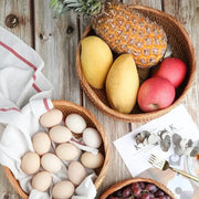 Rattankorb Obstschale Rattan Deko