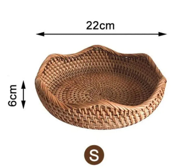 Rattankorb Obstschale Rattan Deko