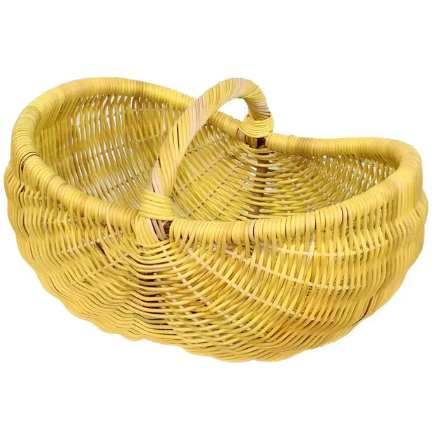 Gelber Rattankorb Rattan Deko