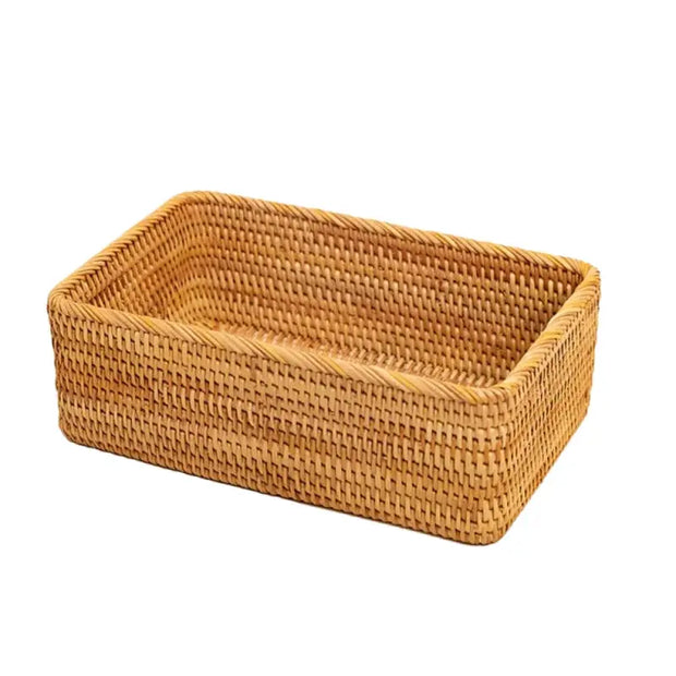 Rechteckiger Rattan-Korb - Rattan Deko