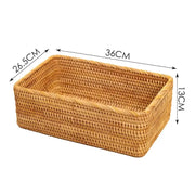 Rechteckiger Rattan-Korb - Rattan Deko
