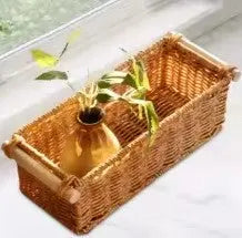 Rattan-Aufbewahrungskorb Rattan Deko