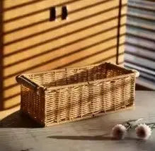Rattan-Aufbewahrungskorb Rattan Deko