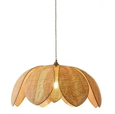 Rattanhängelampe Blütenblatt - Rattan Deko