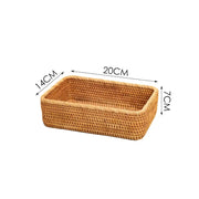 Rechteckiger Rattan-Korb - Rattan Deko
