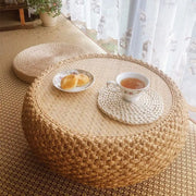 Kleiner runder Rattantisch Rattan Deko