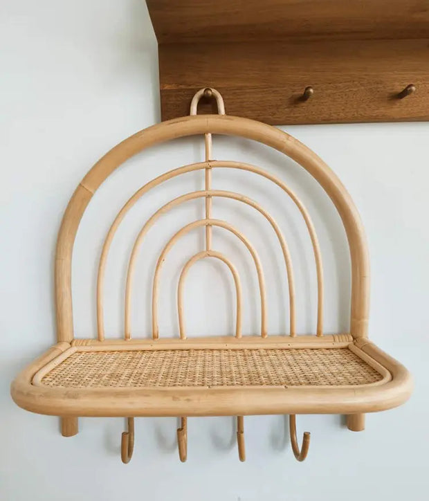 Regenbogen Rattan Wandhaken Rattan Deko