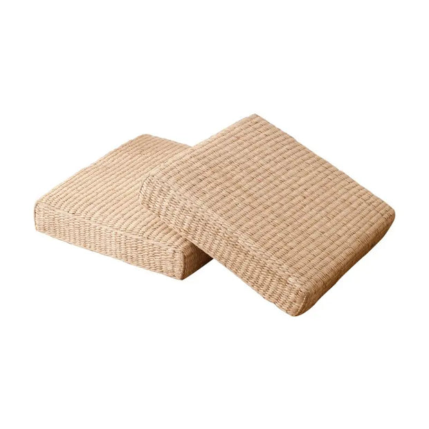 Quadratischer Rattan-Pouf Rattan Deko