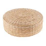 Flacher Rattan-Pouf Rattan Deko