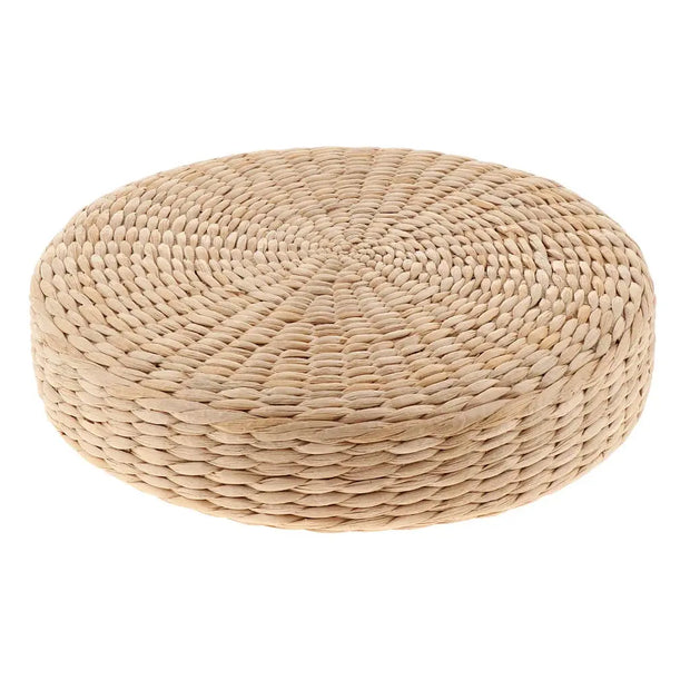 Flacher Rattan-Pouf Rattan Deko