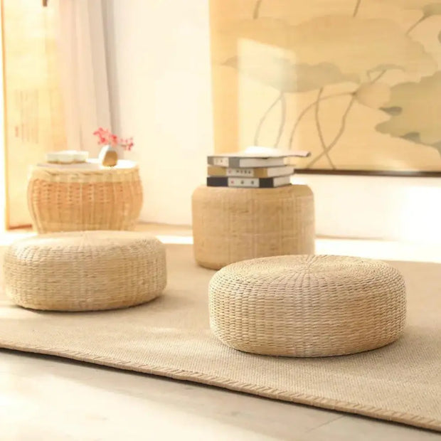 Rattan-Pouf Rattan Deko