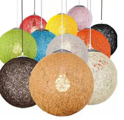 Bunte Rattan Kugellampe für stimmungsvolle Beleuchtung Rattan Deko